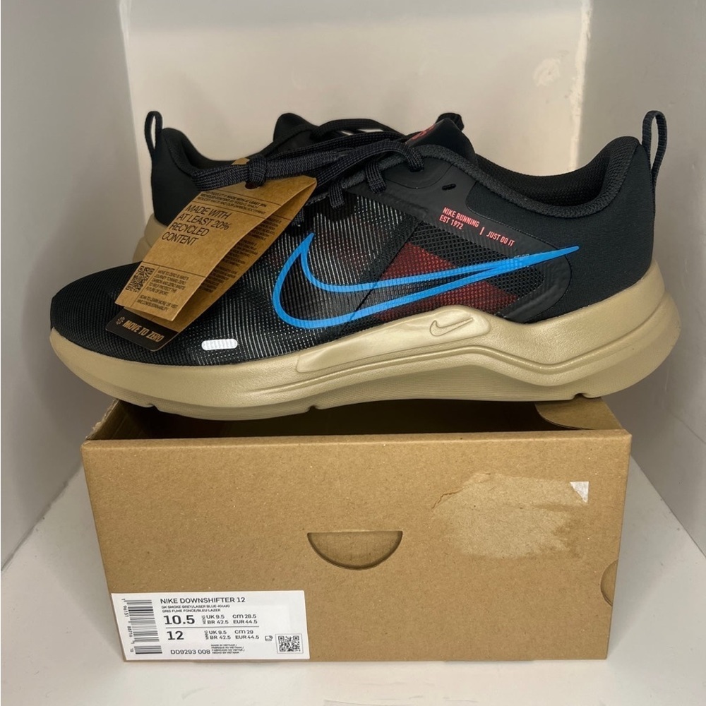 Nike Downshifter 12 Men’s Dark Smoke Grey/Blue Sz 10.5